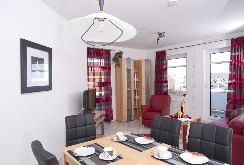 Wohnzimmer Ferienwohnung Völker Grömitz
