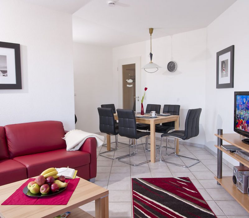 Wohnzimmer Ferienwohnung Völker Grömitz